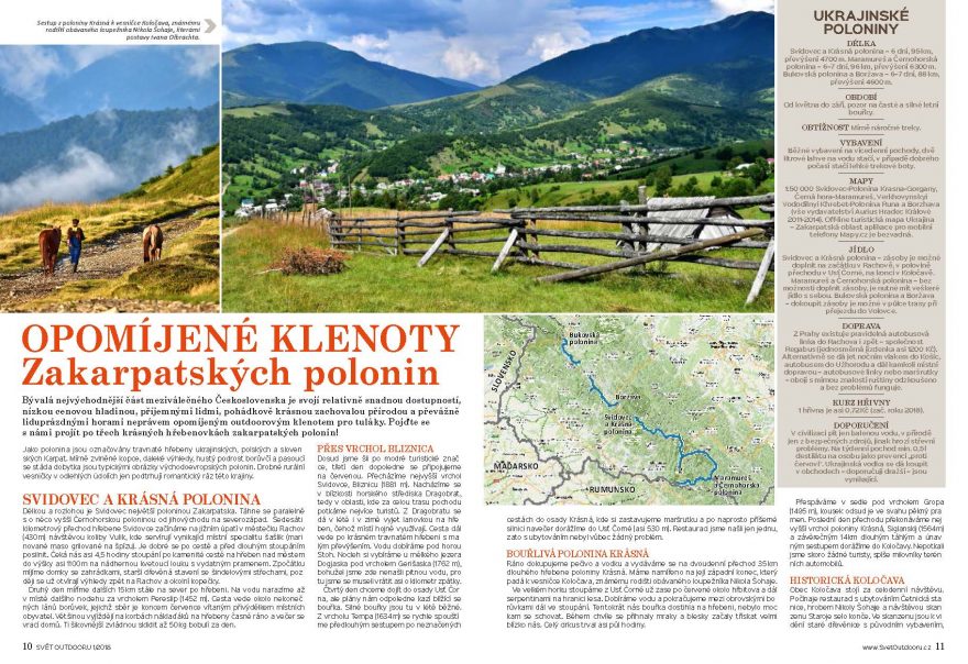 Romanticky zvlněné kopce ukrajinských polonin projdeme ve třech krásných hřebenovkách.