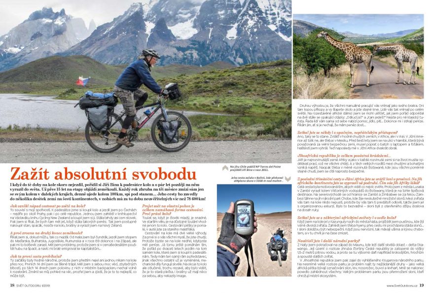 Jiří Bína po padesátce vyrazil na kole do světa. Jaká životní filozofie ho žene za objevováním dalších míst v sedle kola?