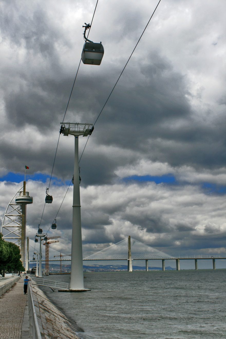 Pobřežní lanovka do parku Nações, Lisabon, Portugalsko