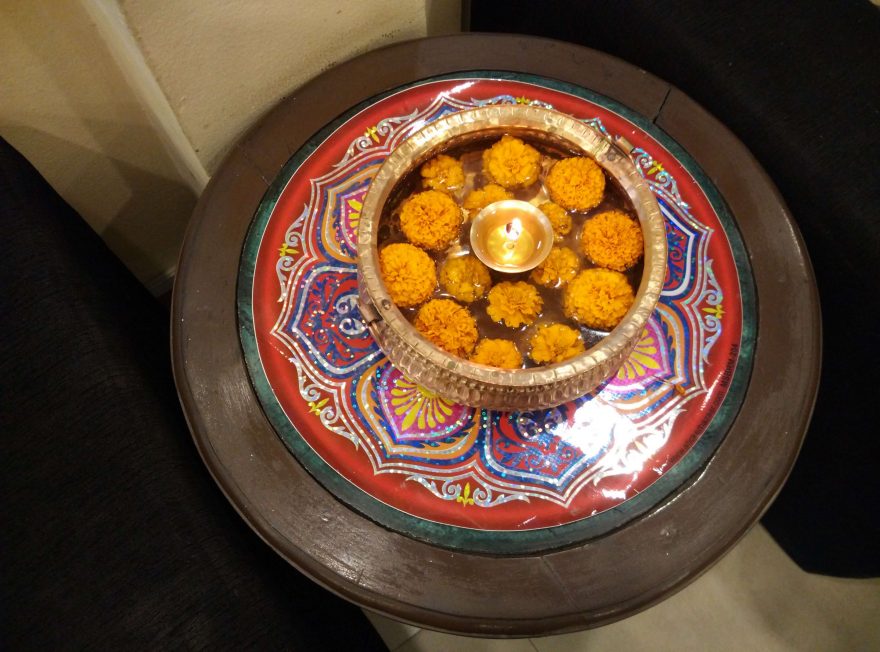 Dekorace k svátku Tihar, Nepál