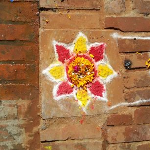Rangoli v ulicích, Nepál