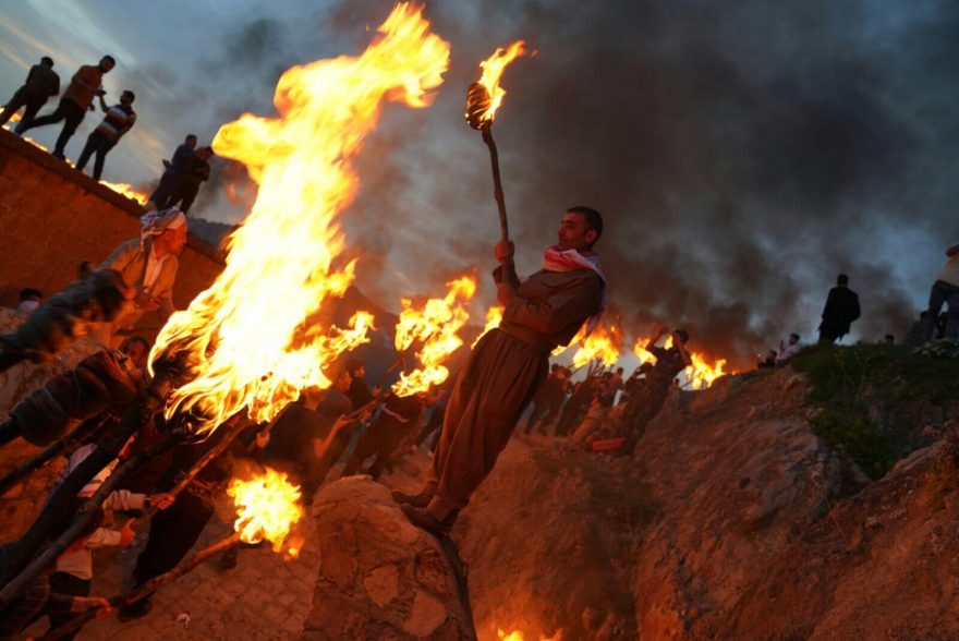 Oslava Nouruzu v Akre, Kurdistán, Irák