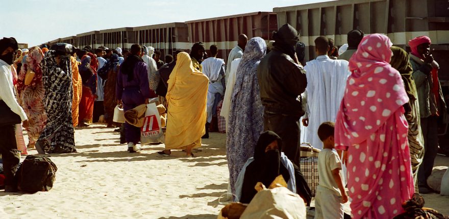 Vlaková zastávka, Mauretánie, Afrika 