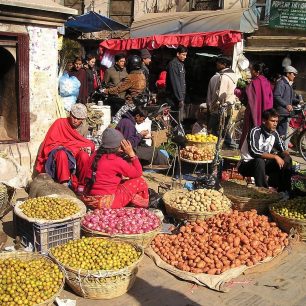 Tržiště, Káthmandů, Nepál 