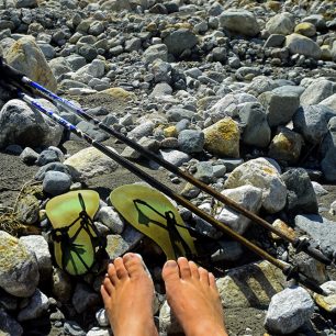 Sandály Tara Huarache a trekové hole Fizan Compact