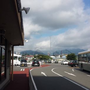 Autobusová stanice na hoře Fudži, hora Fudži, Japonsko