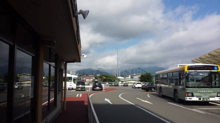 Autobusová stanice na hoře Fudži, hora Fudži, Japonsko