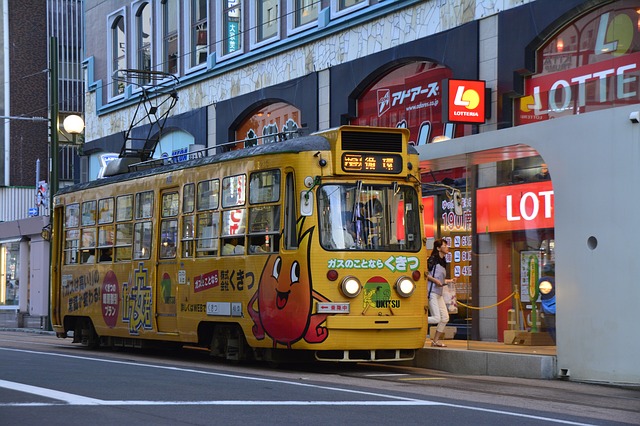 Tramvaj v ulicích, Japonsko