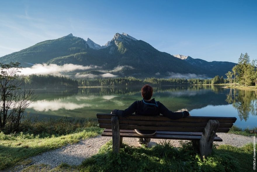 Jezero Hintersee nedaleko Ramsau, Berchtesgadensko