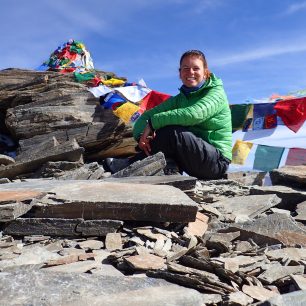 Kateřina na vrcholu, Kang Yatze II, Ladakh, Indie