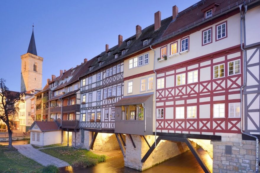 Kramářský most v Erfurtu, Německo