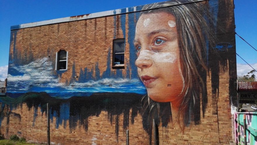 Pouliční umění, Modré Hory, Austrálie