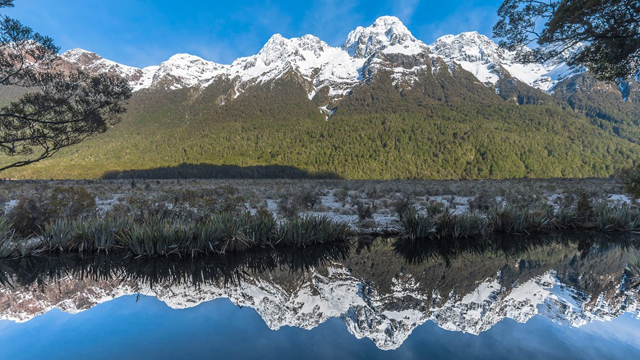 Jezero Mirror, Nový Zéland