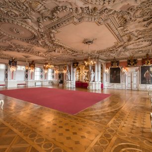 Zámek Friedenstein ve městě Gotha, Durynsko, Německo;