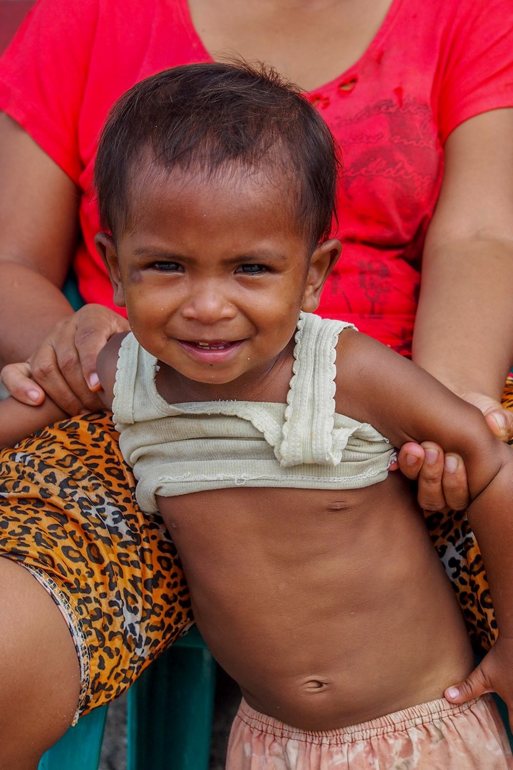 Děti ve vesnici Tenganan