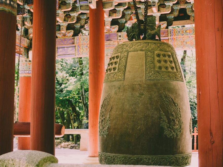 Zvon krále Seongdeoka, největší bronzový zvon v Jižní Koreji, Gyeongju, Jižní Korea