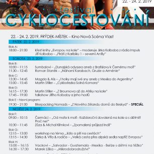 Festival Cyklocestování, Frýdek-Místek – 22.–24. 2., Kino Nová Scéna Vlast