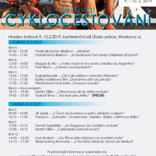Festival Cyklocestování, Hradec Králové – 9.–10. 2., konferenční sál Úřadu práce