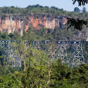 Soutěska, kterou pomohl překlenout viadukt Gokteik, Gokteik, Myanmar