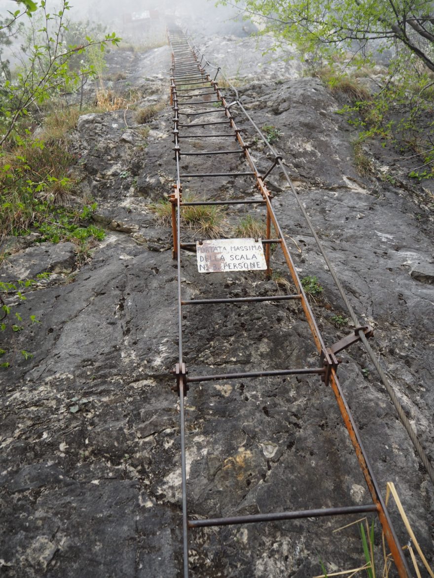 Žebřík na Via dell´ Amicizia, Lago di Garda