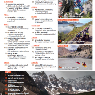 Obsah Svět outdooru 1/2019.