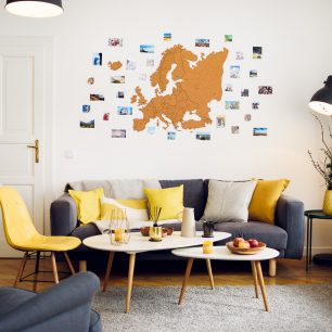 Mapa Evropy v interiéru