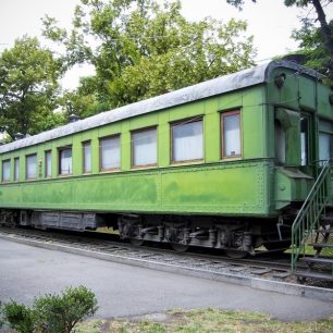 Součástí expozice je Stalinův osobní železniční vagón