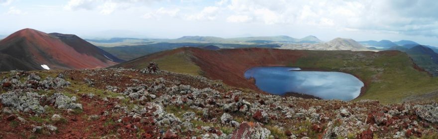 Sopečný kráter, Aragats, Arménie