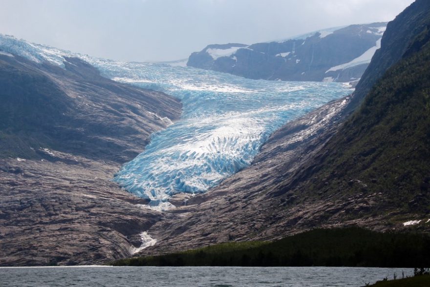 Ledovec Svartisen na Norské pevnině z archivu kapitána Tomáše Brázdila (ilustrační fotografie)