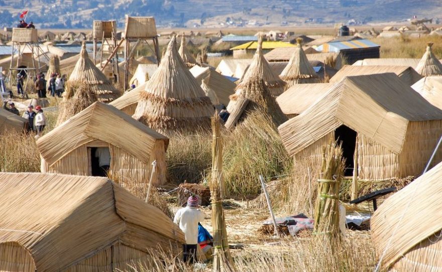 Vesnička u jezera Titicaca