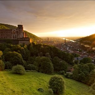 Heidelberg na řece Neckar při západu slunce / F: Markus Pioro