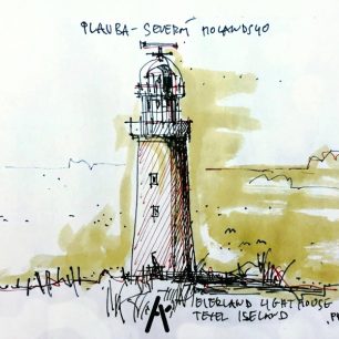 Maják na severní straně ostrova Texel