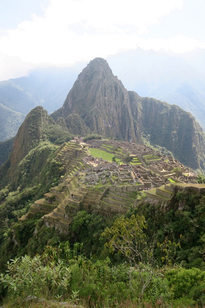 Pohled z Machu Picchu na Wayna Picchu