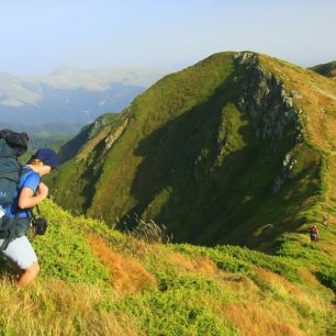 Huculské Alpy nad Třebušany jsou jedinými skalnatými horami na Podkarpatské Rusi