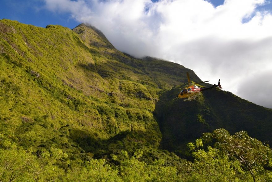 Nejlepší způsob jak prozkoumat Réunion je výlet vrtulníkem
