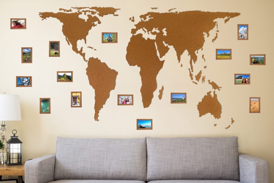 Korková mapa světa