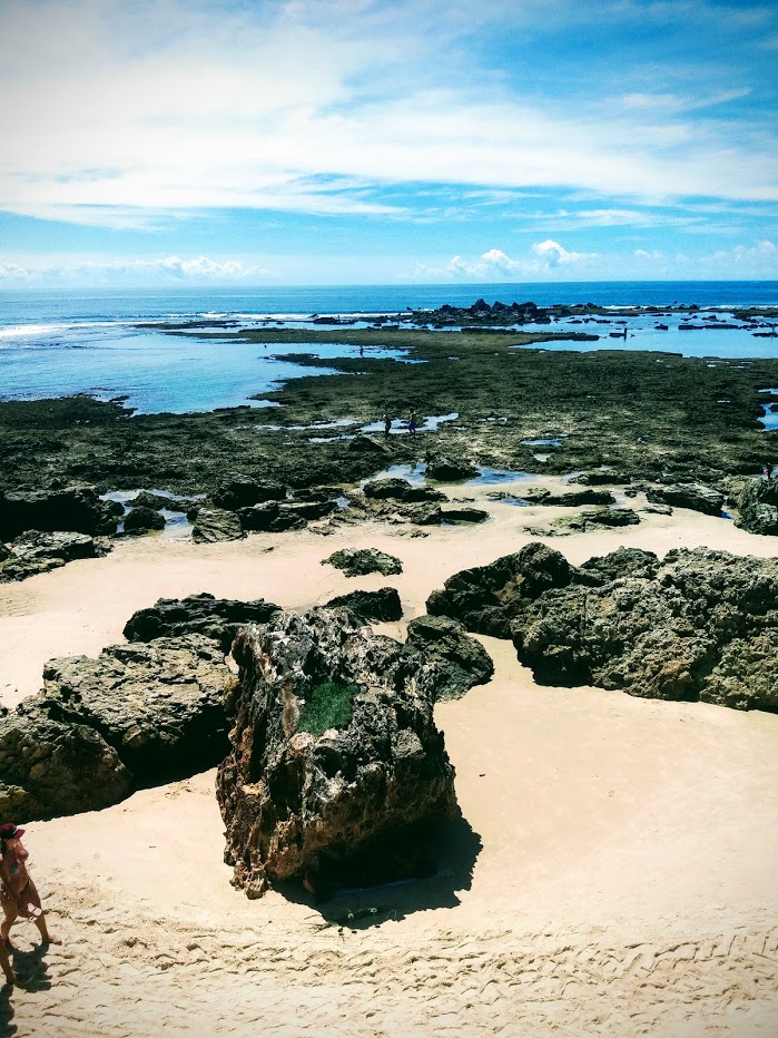Odliv, Quarta Praia, Ilha de Tinharé, Brazílie