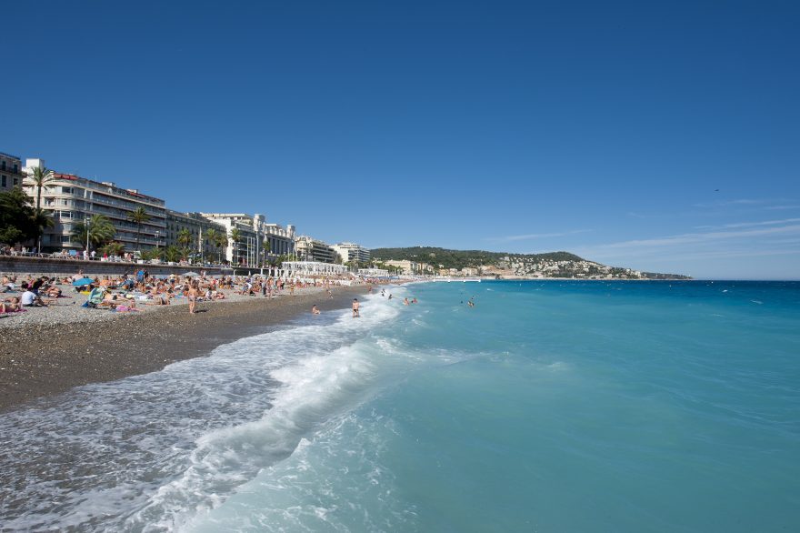 Neptune plage, Nice, Francie