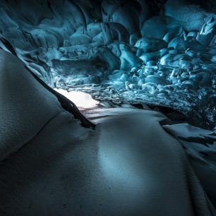 Fláajökull, západní strana led. Jazyka