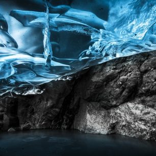 Fláajökull, západní strana led. jazyka